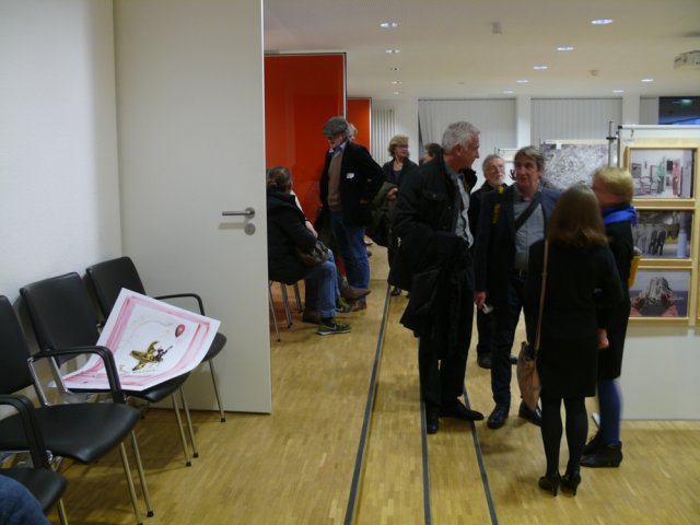Leaving a free picture at an exhibition in Münster, ca 2015